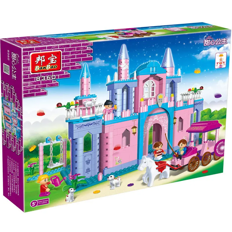 

BanBao 8360 GIRL'S Princess Castle Building Blocks Architecture House Assembly Assembled Toys 6-7-12-Year-Old