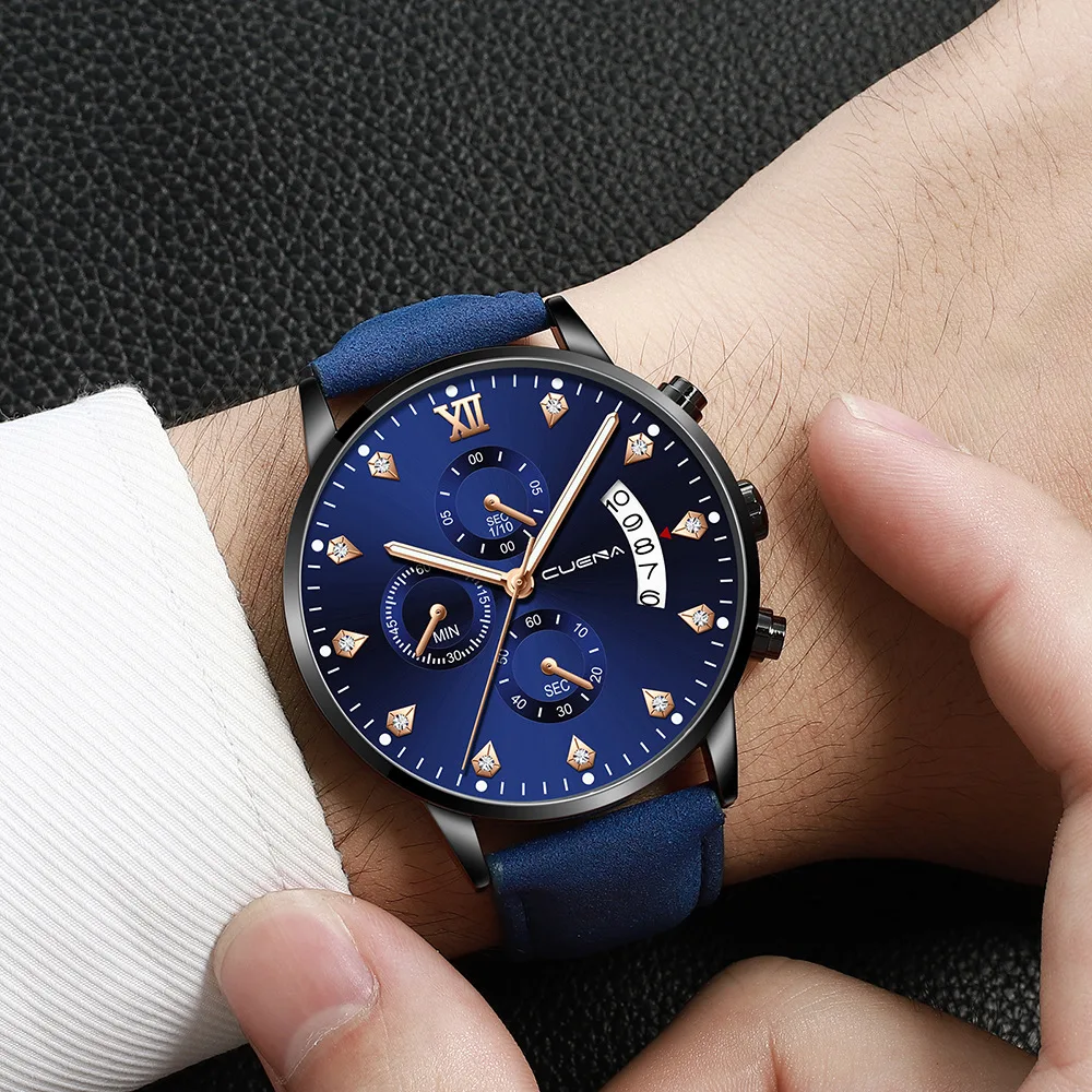 Новые модные часы мужские спортивные наручные часы военные кварцевые наручные часы с кожаным ремешком часы с календарем Мужские часы Relogio Masculino