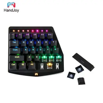 

HandJoy K1 Gaming PUBG for Mobile Legends RGB Keyboard Mobile Mechanical Keyboard with RGB Backlight One Hand Keyboard