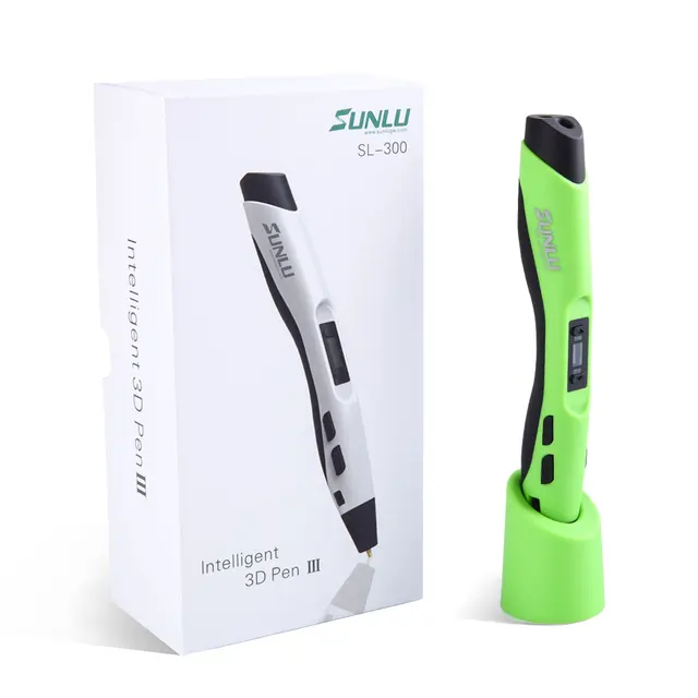 3D Pen Professional SL-300 3D Printing Pen Support PLA ABS Filament Pencil Smart 3D Pen Educational Toys Popular Gifts For Kids SL-300 Green