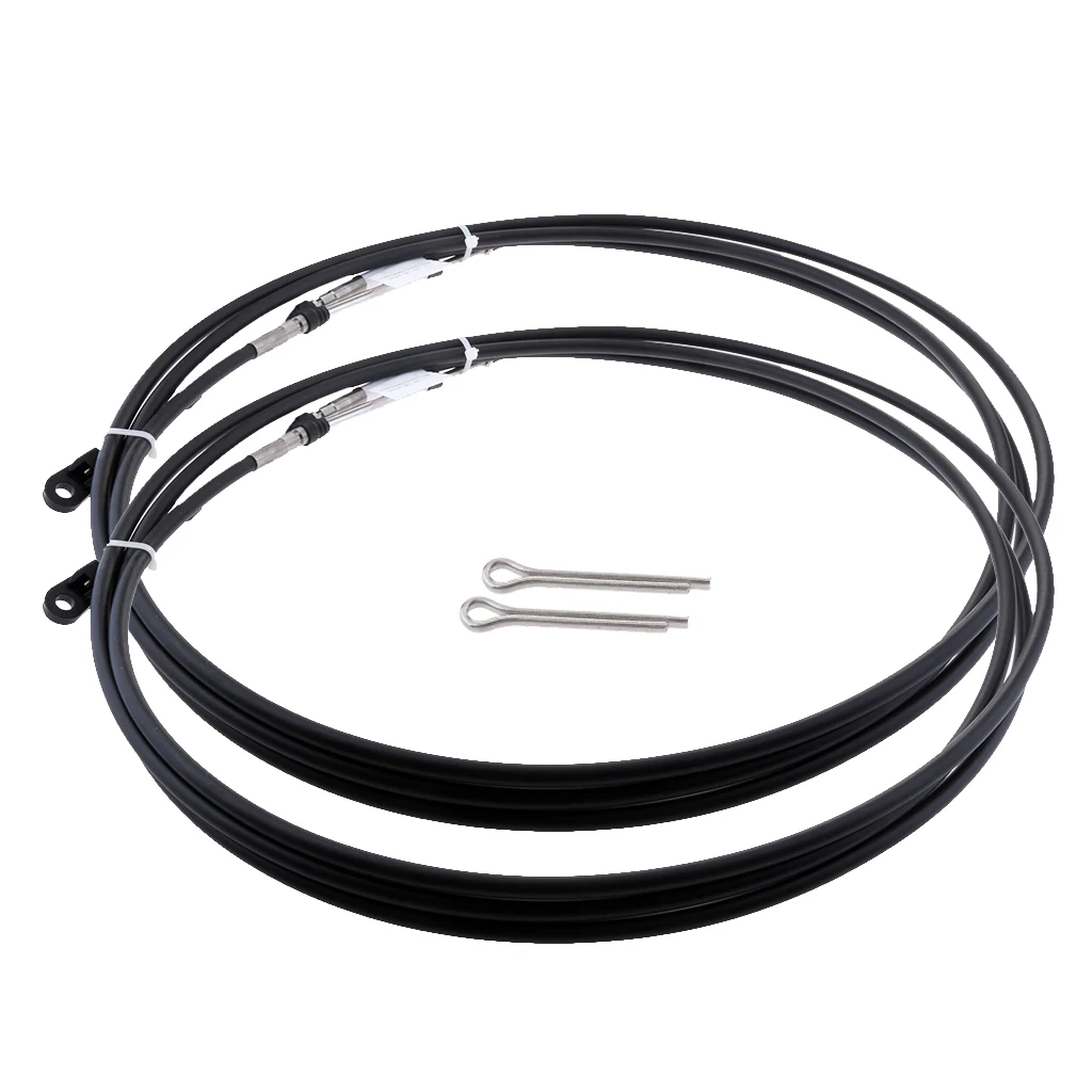 2Pcs 14Ft Câble de commande d/'accélérateur pour Yamaha Moteur hors-bord