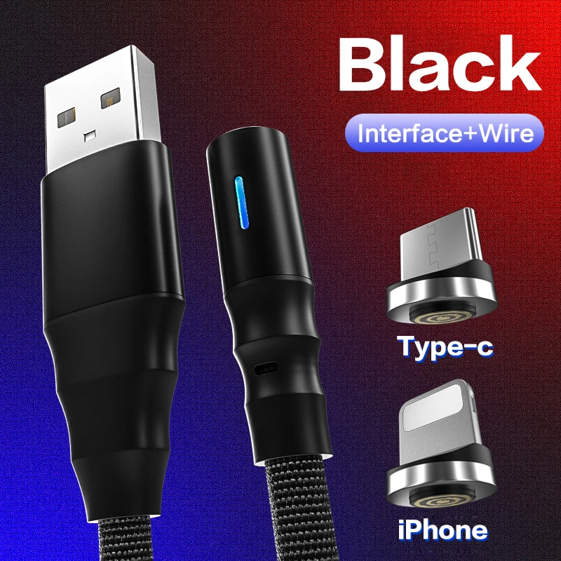 For iPhone Type C Магнитный зарядный кабель 3A, быстрая зарядка, Micro USB кабель, usb type C для samsung, huawei, Xiaomi, Honor, iPhone, магнитный шнур для зарядки - Цвет: For iPhone Type C
