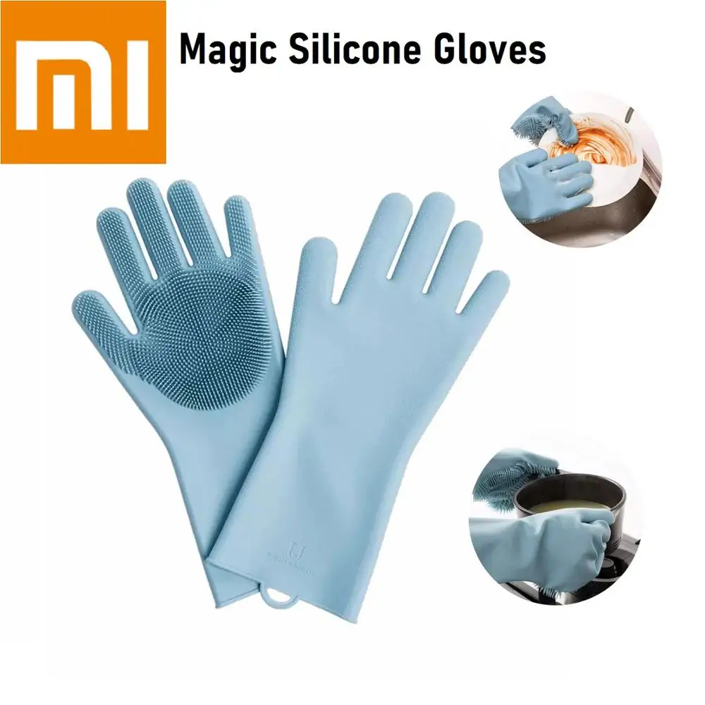 Xiaomi mijia JORDAN&ampJUDY Magic Silicone Cleaning Gloves Dish Washing Pot Pan Oven Heat Insulation Mittens Cooking | Инструменты