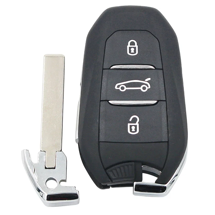 Keyless-Go 3 кнопки DS умный дистанционный ключ 433 МГц 46 чип для peugeot 208 308 508 3008 5008 для Citroen C4 с HU83 Аварийный ключ
