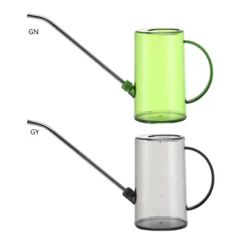 

2020 New 1L Stainless Steel Long Spout Month Watering Can Pot Garden Flower Plants Kettle