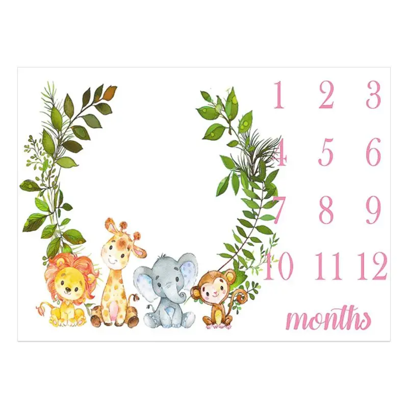 

2020 Cartoon Animal Baby Photography Blanket Kids Infant Photo Background Cloth A2UB