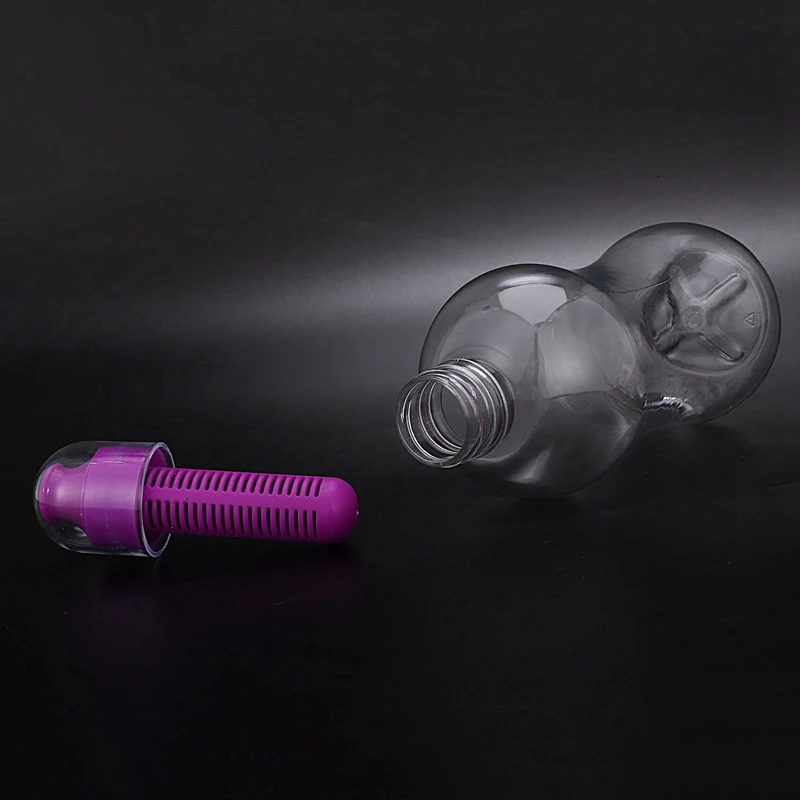 2 Pcs 550Ml Filter Portable Outdoor Hiking Travel Bottle Gym Filtering Water Healthy Drinking Bottle, Blue& Purple