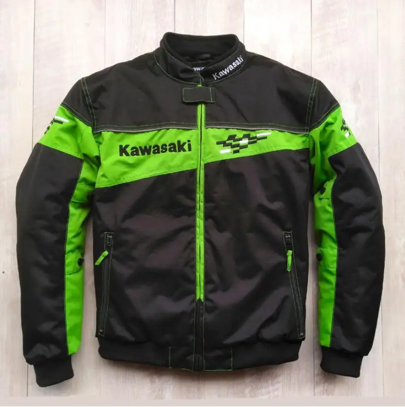 Новая коллекция осень/зима, Теплая мужская одежда для kawasaki, куртка для гоночного автомобиля, куртка для водителя и защита