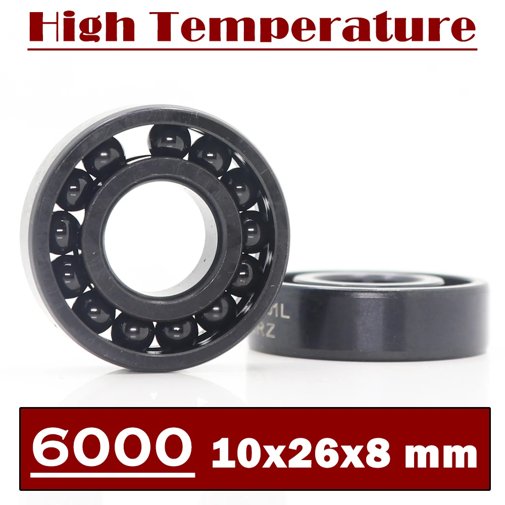 

6000 High Temperature Bearing 10*26*8 mm ( 2 Pcs) 500 Degrees Celsius Full Ball Bearing