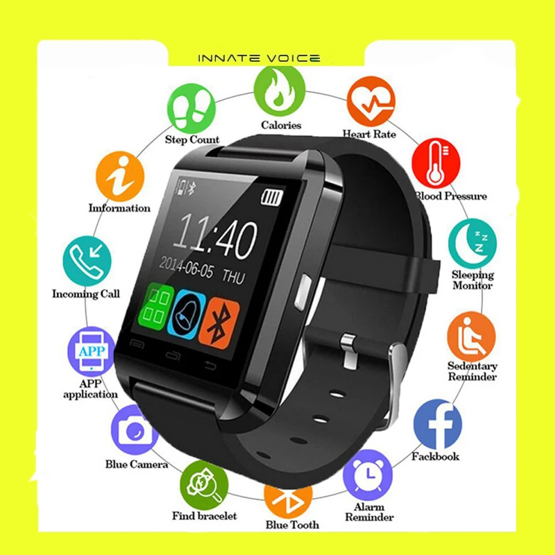ZK20 U8 умные часы Bluetooth наручные спортивные цифровые носимые электронное