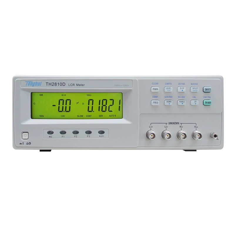 

TH2810D 100Hz, 120Hz, 1kHz, 10kHz RLC Meter LCD Display with 5 Bins Sorting