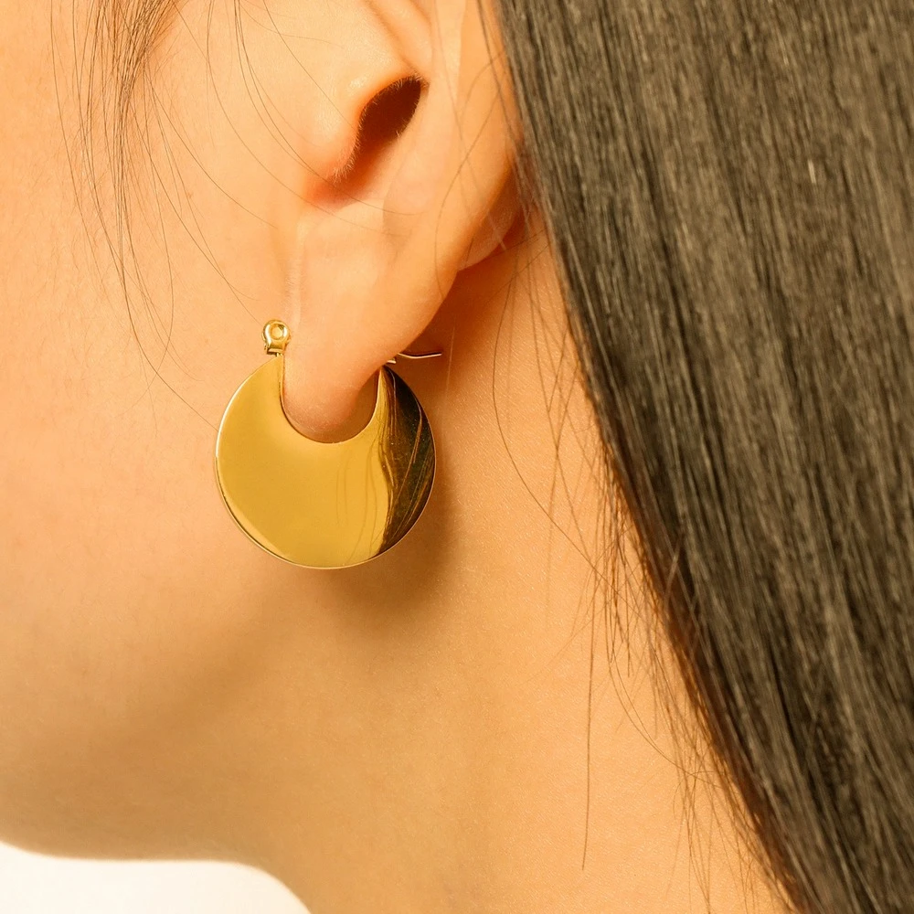 Pendientes con forma de abanico mujer, aretes con forma de diseño geométrico, plano y redondo, 2021|Pendientes con forma de gota| - AliExpress