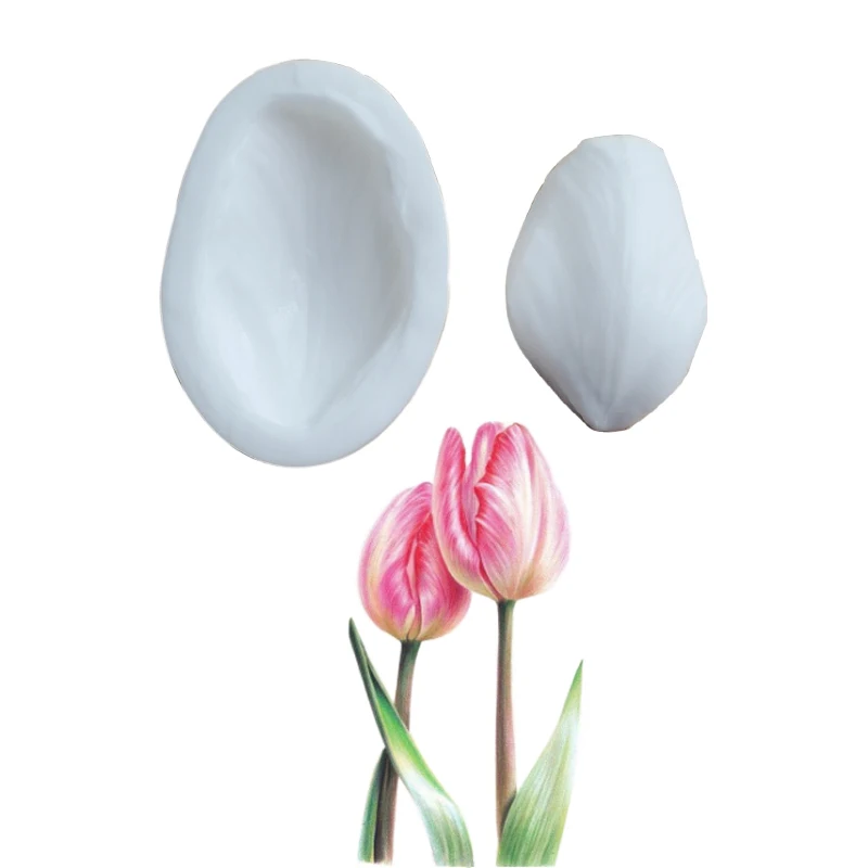 

Tulip Flower Veiners Silicone Mould Cake Decorating Molds Cake Gumpaste Molds Cake Chocolate Tools M2294