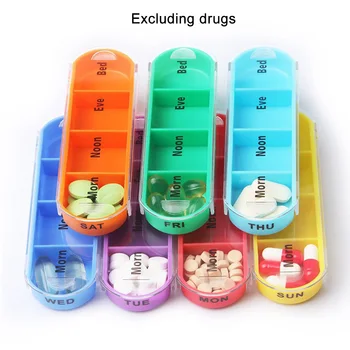 

Drawer Type Medicine Dispenser Storage Organizer 28 Grids Weekly Sort Portable Pill Box Travel Case Elders One Week Vitamin