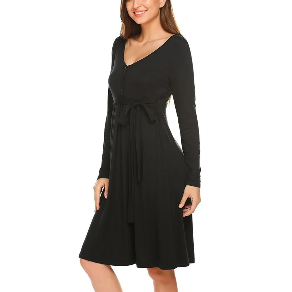 Платья для беременных; Vestidos; пижамы для кормящих мам с поясом; платье для беременных женщин; зимнее платье для грудного вскармливания; 19Oct