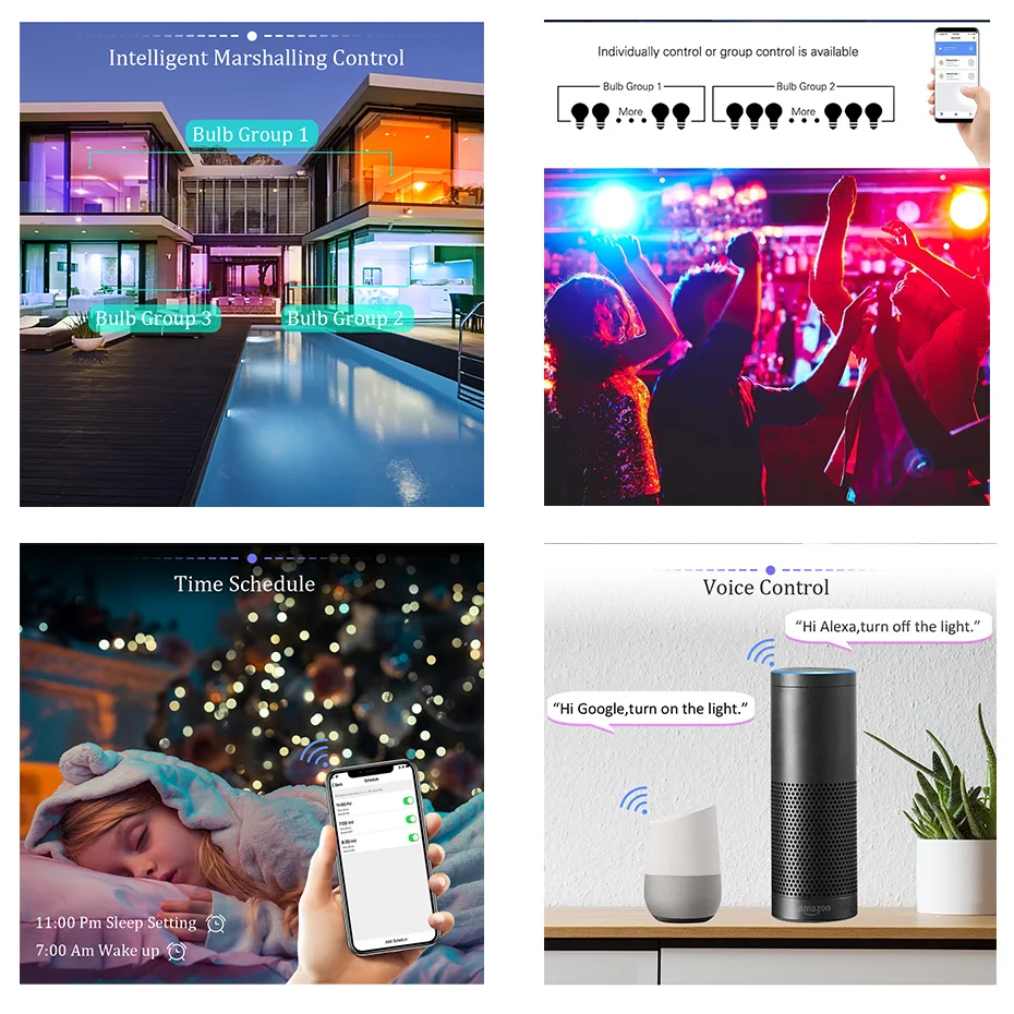 LED Downlight Tuya WiFi LED Downlight 5W 7W 9W 10W 15W 220V Dimmable Spot Work with Alexa Google Home RGB+CW+WW Smart Ceiling Lamp