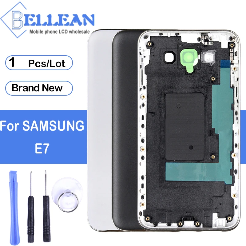 1 шт. Dinamico E700 батарея задняя дверь корпус для Samsung Galaxy E7 батарея задняя крышка чехол со средней рамкой Замена