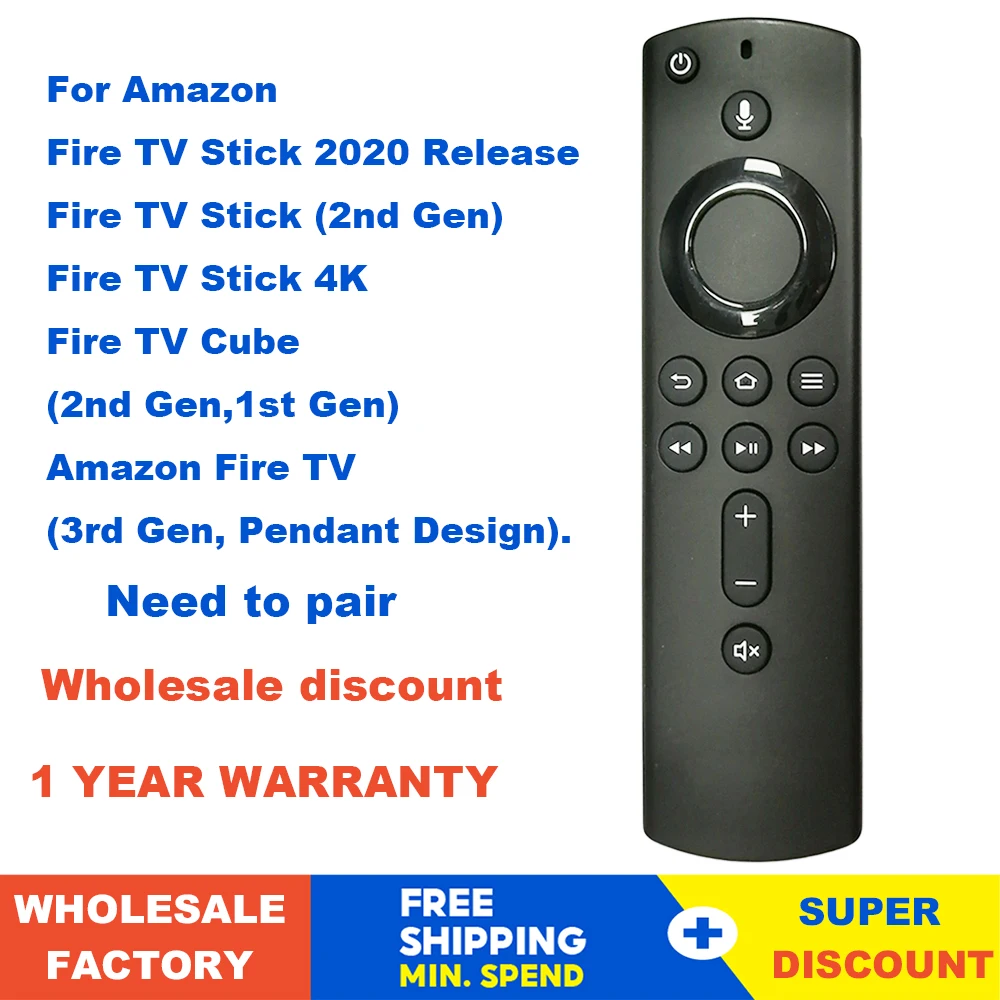 Amazon For Amazon Alexa Fire TV Stick 4K L5B83H Box Voice Remote Replacement Control 