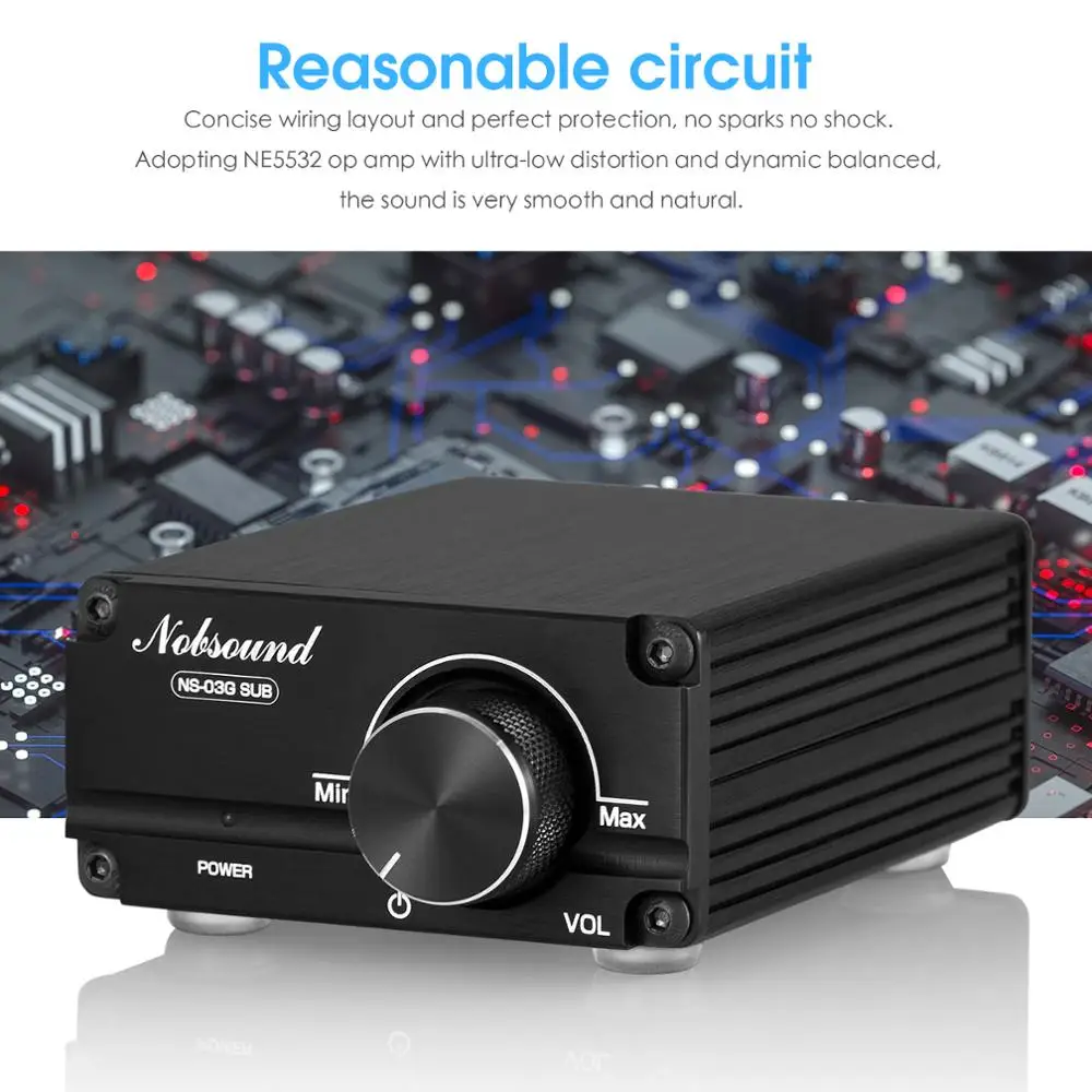 Nobsound новейший мини сабвуфер 100 Вт/Полная частота мощность моно усилитель Channel Audio
