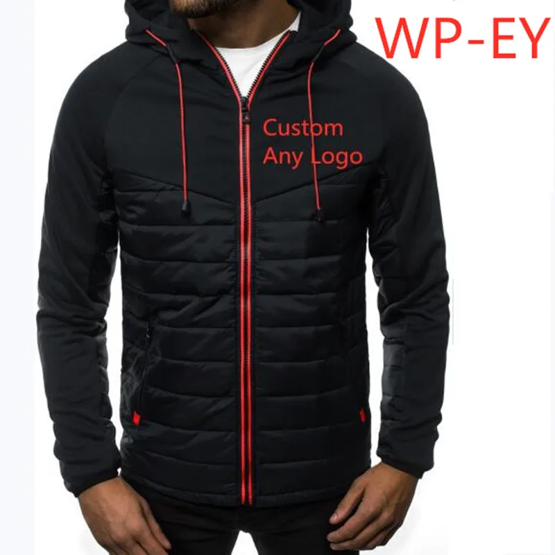 WP-EY мужской пуховик, зимнее Новое Европейское американское короткое пальто, приталенная одежда, Молодежная Лоскутная Классическая модная теплая пуховая куртка - Цвет: Black