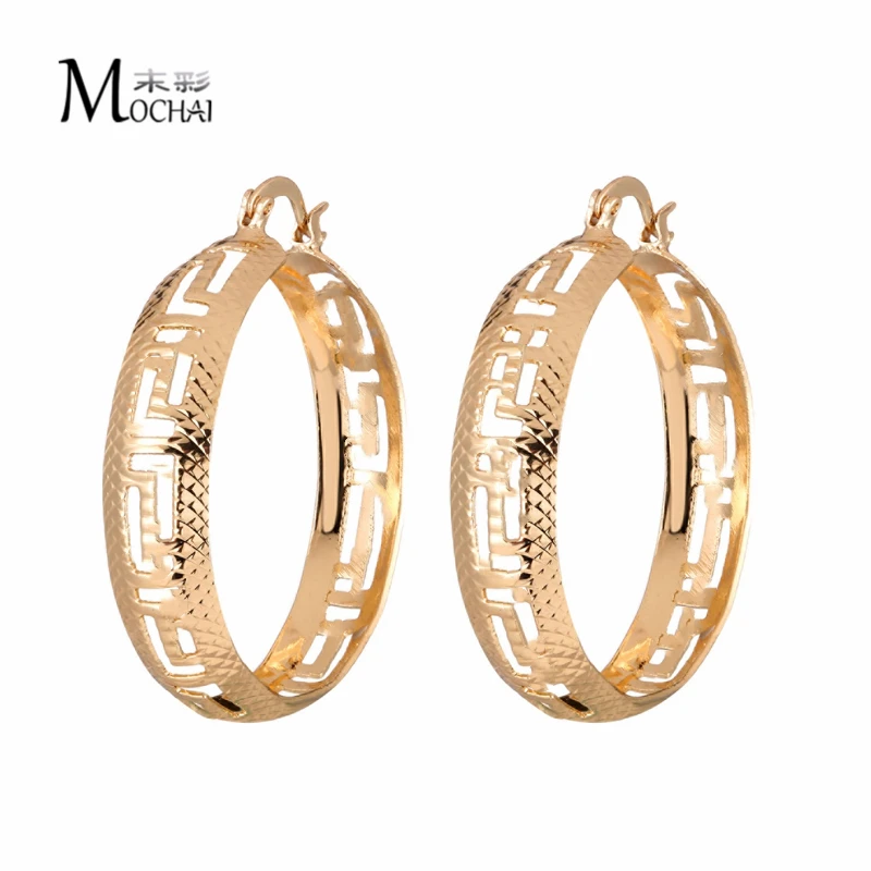 New Arrival Round Simple earrings for women Pettern Hoop earring charm jewelry Christmas gift ZK40