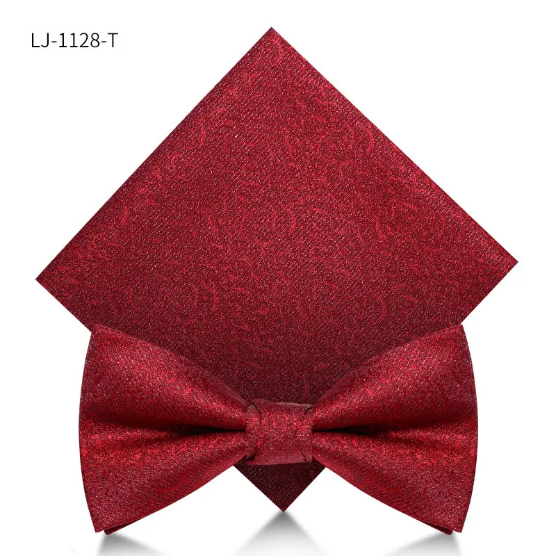 LJ-1128-T Новинка, брендовые Модные мужские галстуки-бабочки из двойной ткани, красный, черный, синий, галстук-бабочка для банкета, свадьбы, формальный галстук-бабочка с подарочной коробкой - Цвет: LJ-1128-T