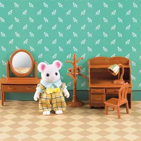 1:12 Forest Animal Family Villa Furniture Doll Toy Forest Family Mini Bedroom Set DIY Miniatura Doll House Children Furniture 2
