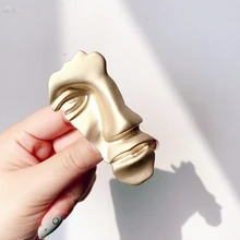 AOMU 1 шт., винтажная металлическая абстрактная маска для лица, броши золотого цвета на булавке, воротник для женщин, для танцевальной вечеринки, модные ювелирные изделия, аксессуары