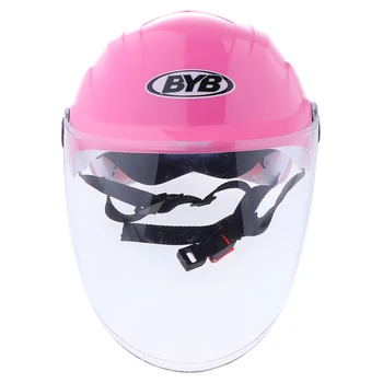 

ABS Motorcycle 3/4 Open Face Half Helmet Cap wirh Sun Rain Visor - Unisex