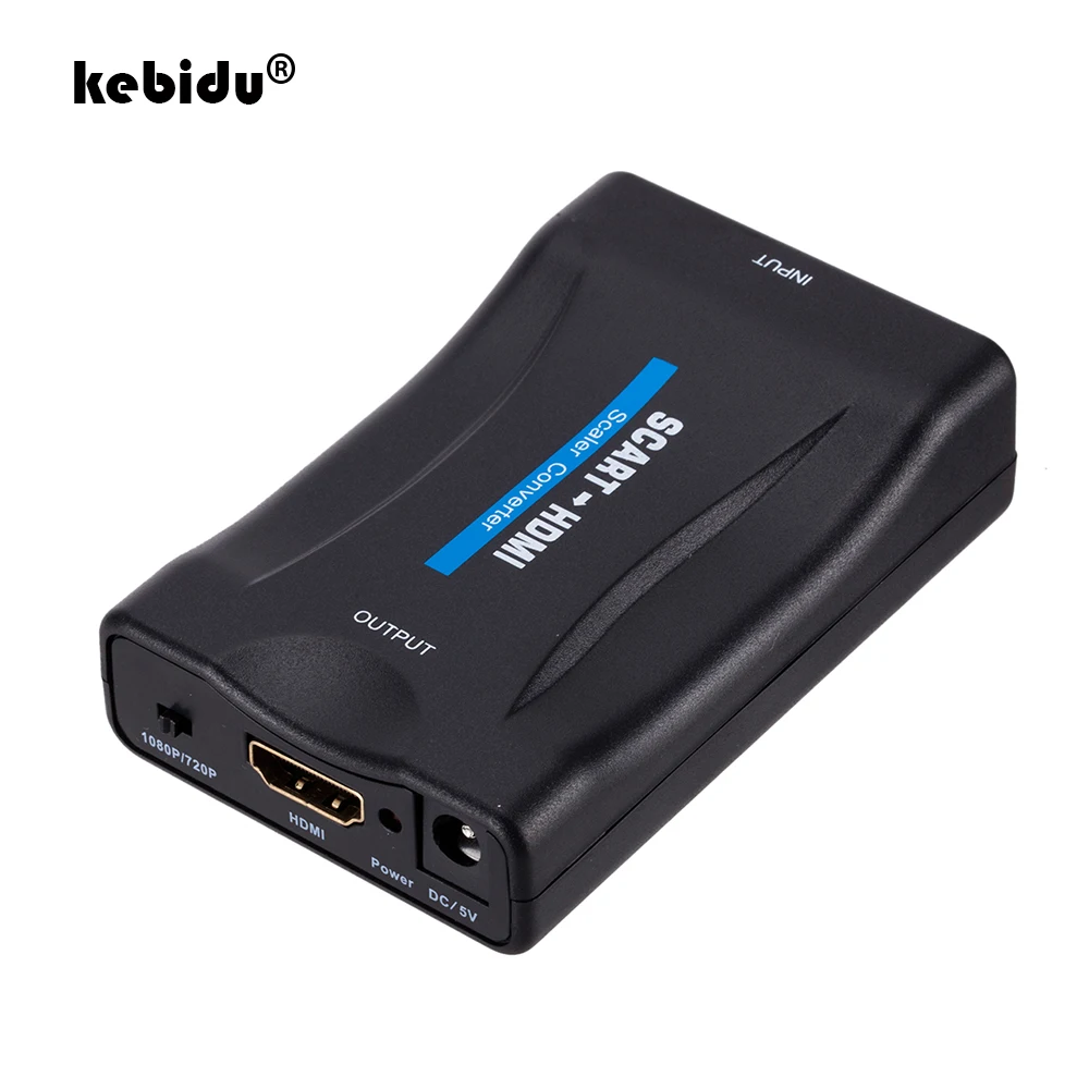 Конвертер kebidu 1080P SCART в HDMI с кабелем USB DC видео аудио высококлассный адаптер для HD TV