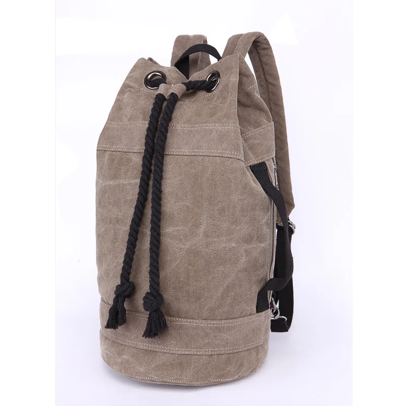 New fashion men\'s leisure bag Korean Canvas Backpack fashion couple bag water tube bag basketball bag