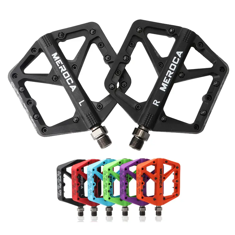 Meroca Bike Pedal Nylon Fiber Bearing Pedal For MTB Lightweight Extra Large Size Non-slip Wear-resistant Bicycle Accessories - Image 3