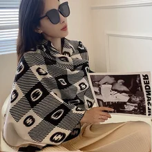 

Thick Cashmere Warm Lady Pashmina Winter Shawl Fashion Lady Wrap Blanket Neck Hijab Head Scarves lady Bufanda Luxury Brand