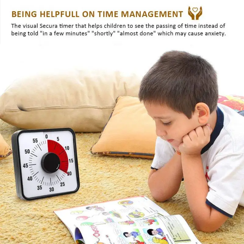 Kitchen Timer Stopwatch 60 Minutes Visual Timer Timing Set Back Leg Stands Countdown Student