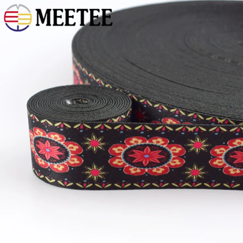 Meetee 5/10M 38 мм высококачественный материал-нейлон/полиэстер лямки жаккардовые кружева лента для сумок ремень DIY украшения одежды шить Материал
