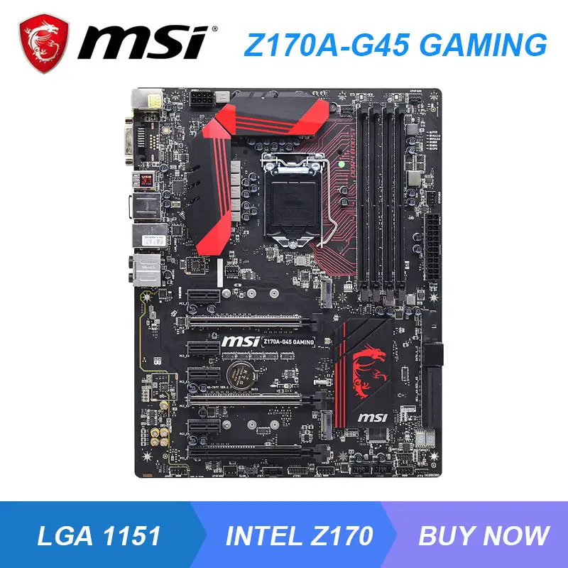 MSI Z170A-G45 GAMING LGA 1151 Intel Z170 Desktop PC Motherboard DDR4 64GB Core i7 7700K i5 6600K Cpus PCI-E 3.0 M.2 HDMI USB3.1 |