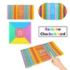 1PCS Pop it Push Fidget Bubble Large-size Checkerboard Rainbow Toys Autism Special Needs Sensory Interactive Parent-child Toy