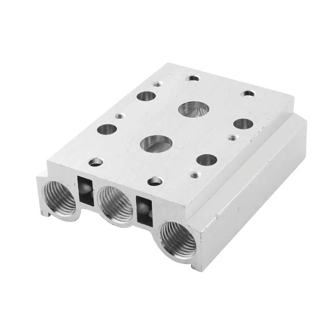 Uxcell 1/4PT Порты резьбой 2-станций коллектор пневматический соленоидный воздушный клапан Базовая деталь резцедержателя