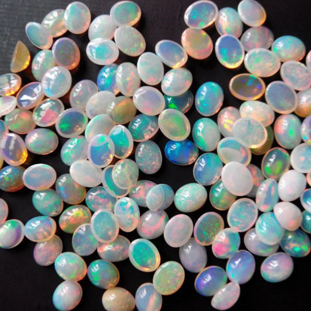 Natural Ethiopian Opal AAA Quality Loose Gemstone 6*8mm Cabochon Oval 3 Pieces loose gemstones