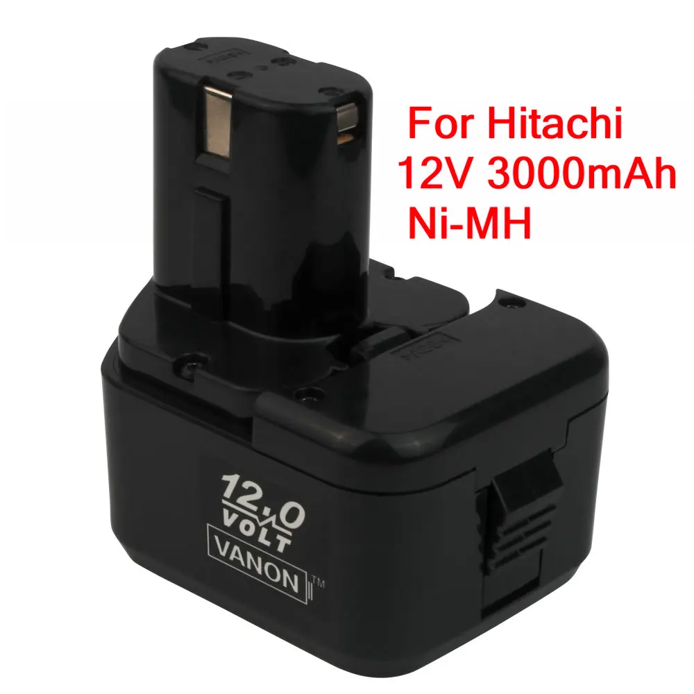 

VANON 3000mAh 12V 3.0Ah Ni-MH Replacement Battery for Hitachi EB1214S 12V EB1220BL EB1212S WR12DMR CD4D DH15DV C5D , DS 12DVF3