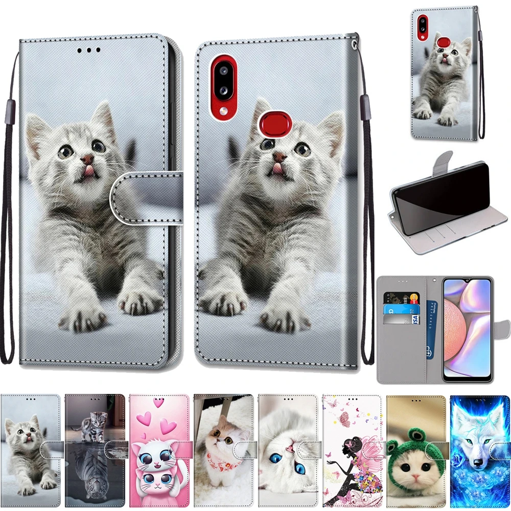 Кожаный чехол M30 A20E для Samsung A10S A20S A40S M30S M10 M20 M40 роскошный Магнитный чехол-книжка с 3D