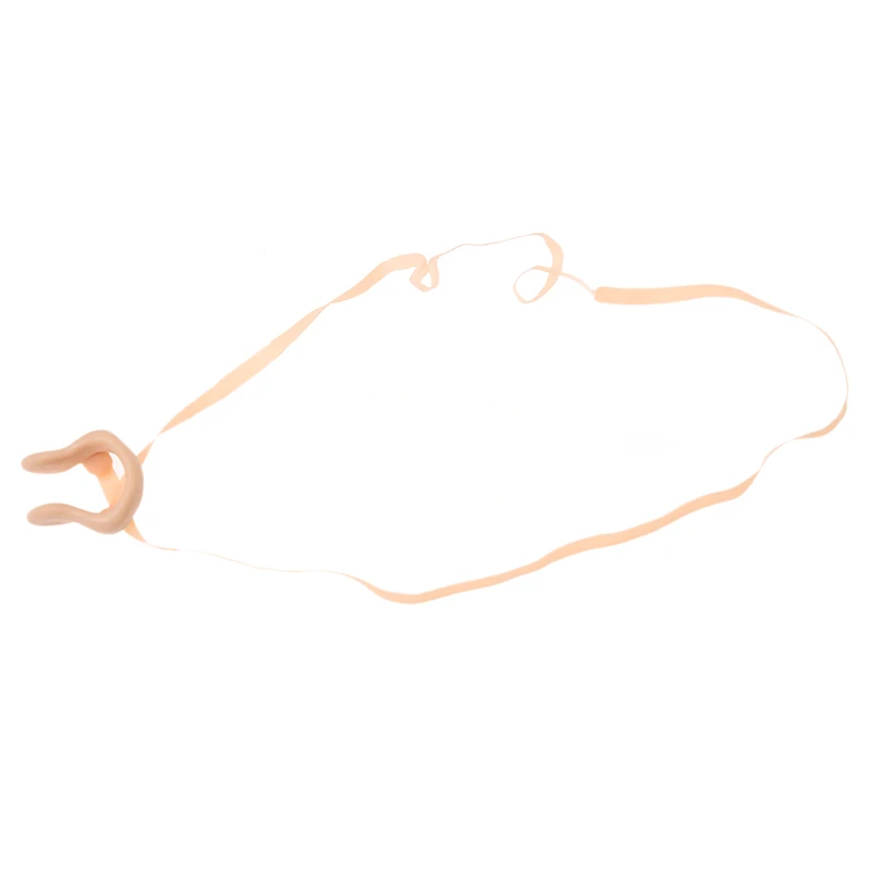 

Beige Silicone Elastic Strap Dive Swimming Nose Clip Protector