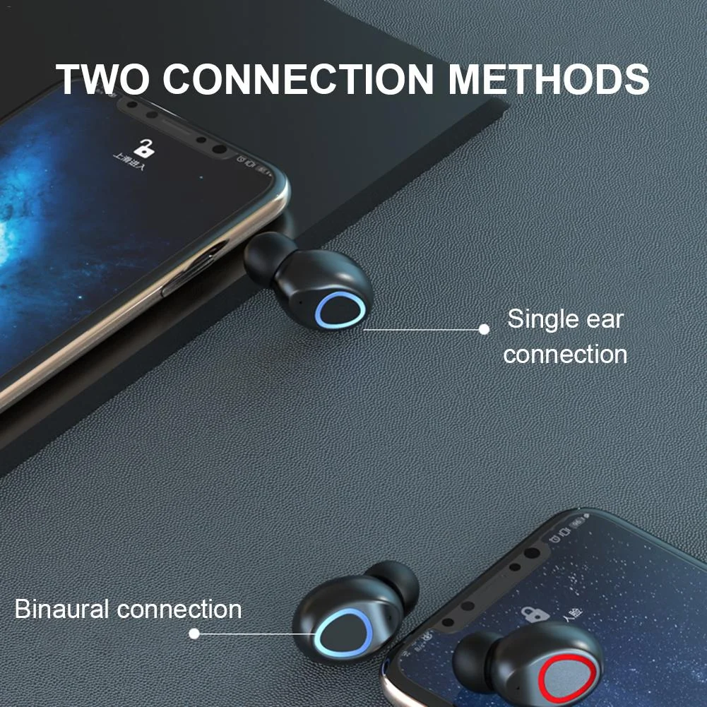 V10 Portable LED Display Mini Wireless Bluetooth 5 0 In Ear Earphone Touch Control Earpiece Comfortable To Wear