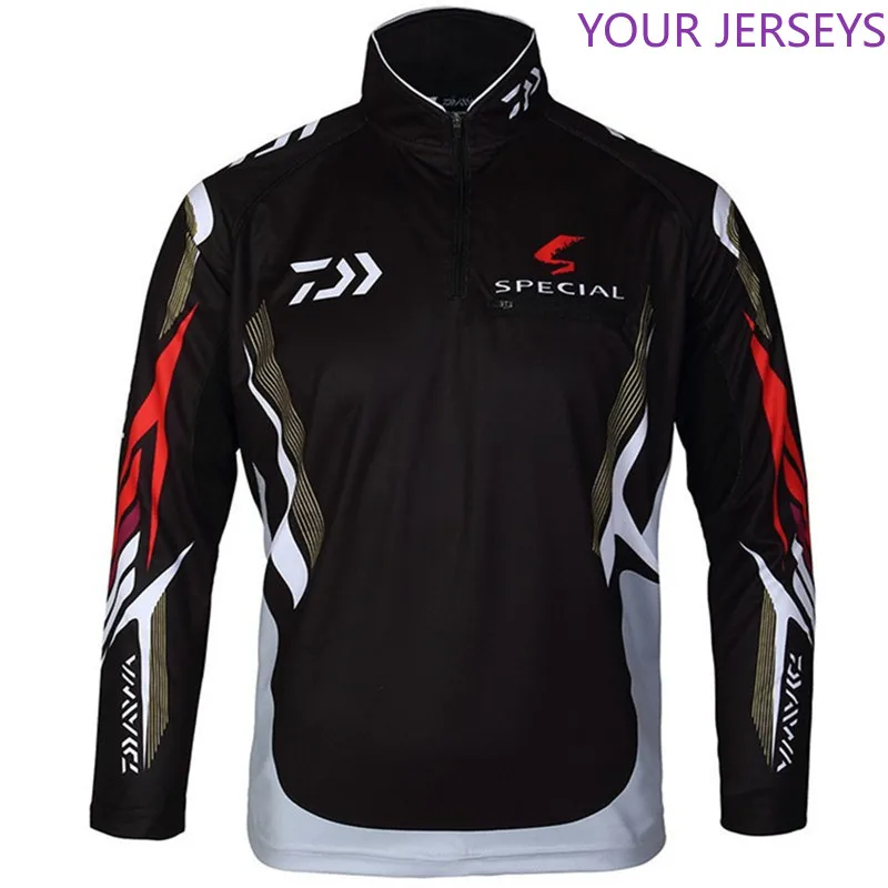 

Men's Long Fishing Shirt Outdoor Sportswear Fishing Suit Sun Protection Anti-UV Jersey Fishing Men Tackles Angler Plus Size 4XL