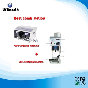 

Low noise 2 in 1 1.5T fully automatic terminal crimping machine and SWT508C strip wire machine machine 220V 110v