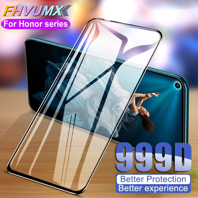 Защитное стекло закаленное 999D для Huawei honor View 20 30 Lite 20i 30i 20e 9X 9A 9C 9S 8X 8A 8S 8C | Мобильные