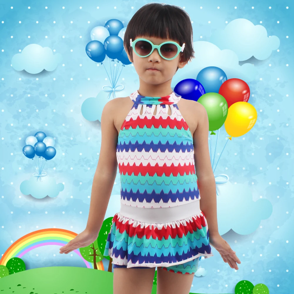 

New 8-12T Children Swimwear Daughter Beachwear Cute Girl Bathing Suits Toddler Teenage One Piece Swimsuit Kids Swim Wear