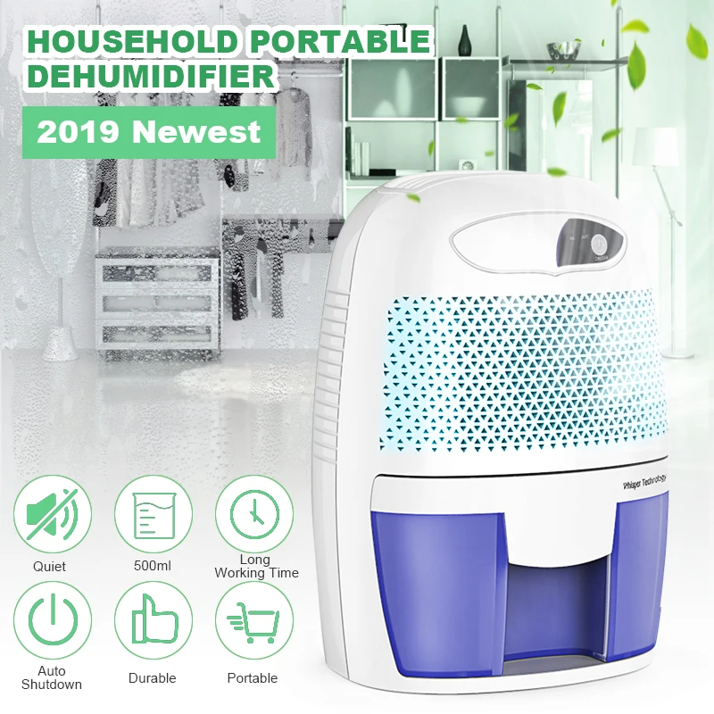Полупроводниковый осушитель воздуха 500 мл портативный мини Officce для дома