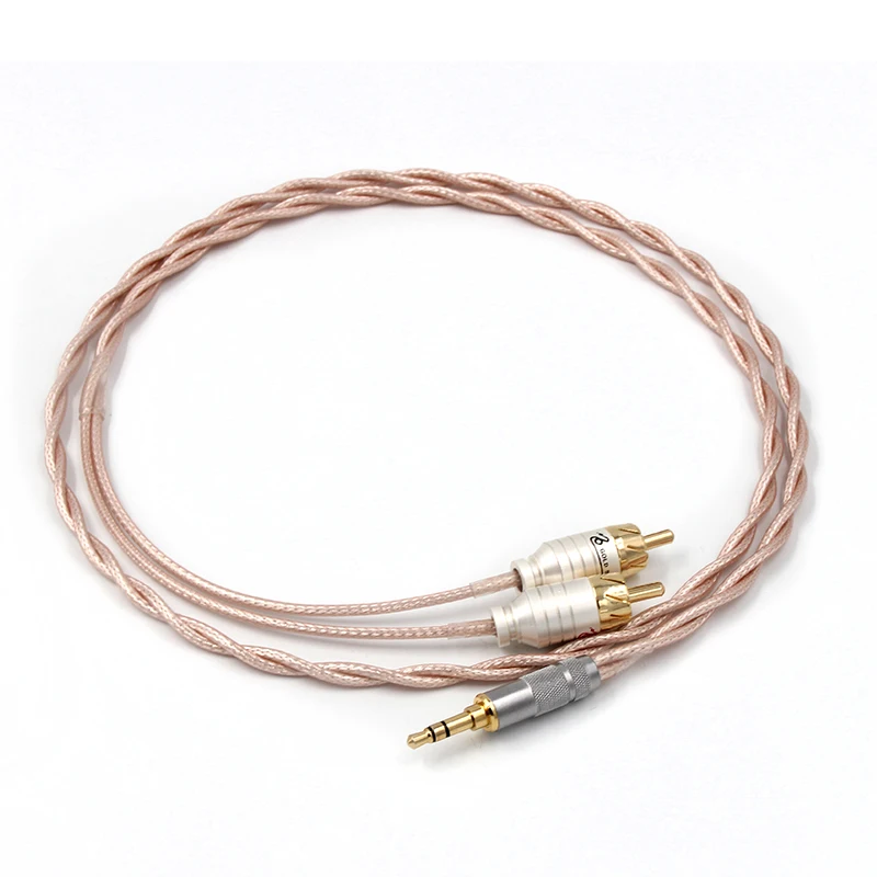 Audiocrast 3.5mm Stereo Plug to 2 RCA Male Audio Cable For Cayin N5 Iriver AK240 AK380 AK120II Amp Onkyo DP-X1 | Электроника
