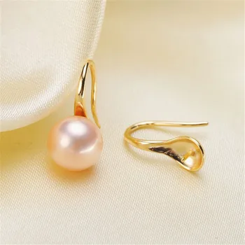 

Plated Silver Earrings Mountings Pearl Ear Wires Earrings Hook Findings Settings for DIY Stud Earrings Jewelry Making Findings